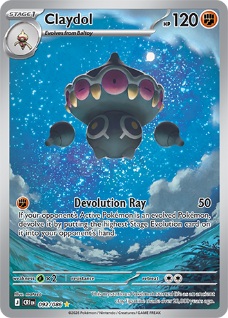 Claydol 092/086 card from ME04: Chaos Rising
