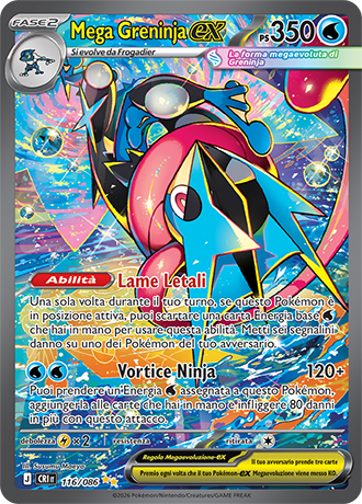 Mega Greninja ex - Megaevoluzione Caos Nascente