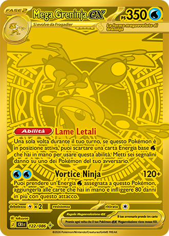 Mega Greninja ex - Megaevoluzione Caos Nascente