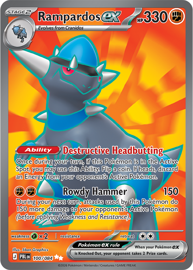 Rampardos ex, card 100 of 084
