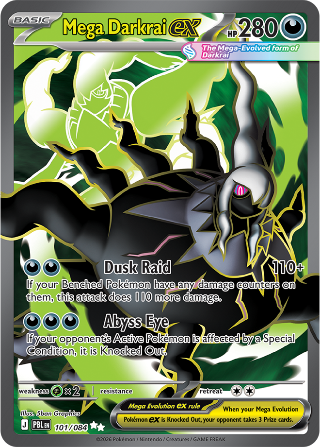 Mega Darkrai ex, card 101 of 084