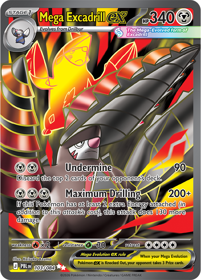 Mega Excadrill ex, card 103 of 084