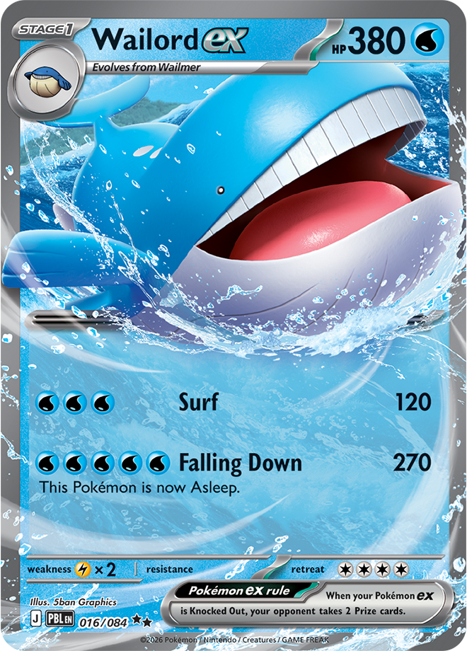 Wailord ex, card 016 of 084