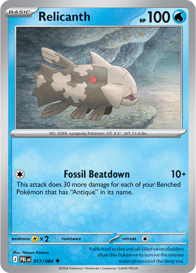 Relicanth, card 017 of 084