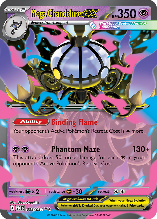 Mega Chandelure ex, card 038 of 084