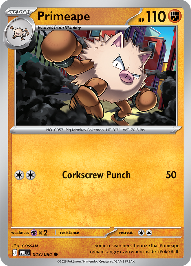 Primeape, card 043 of 084