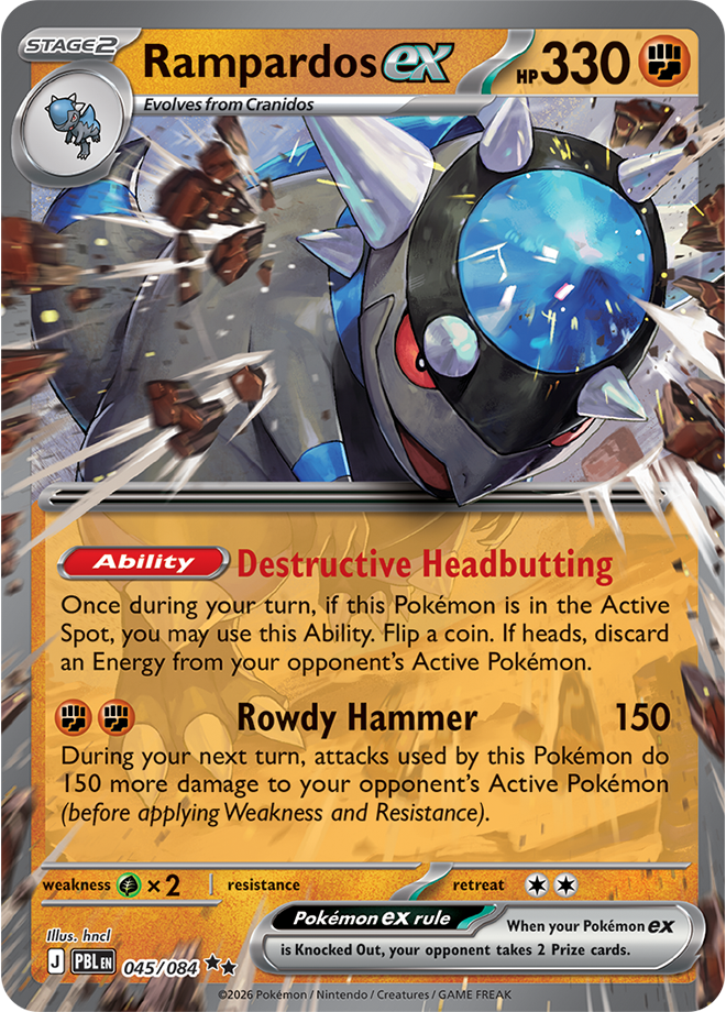 Rampardos ex, card 045 of 084