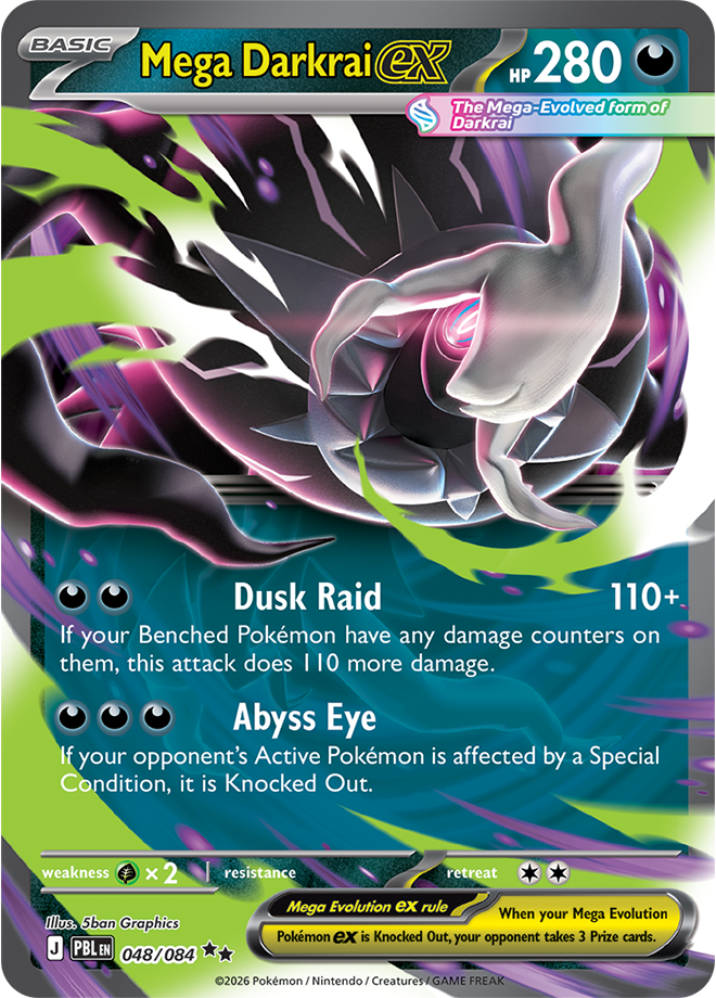 Mega Darkrai ex, card 048 of 084