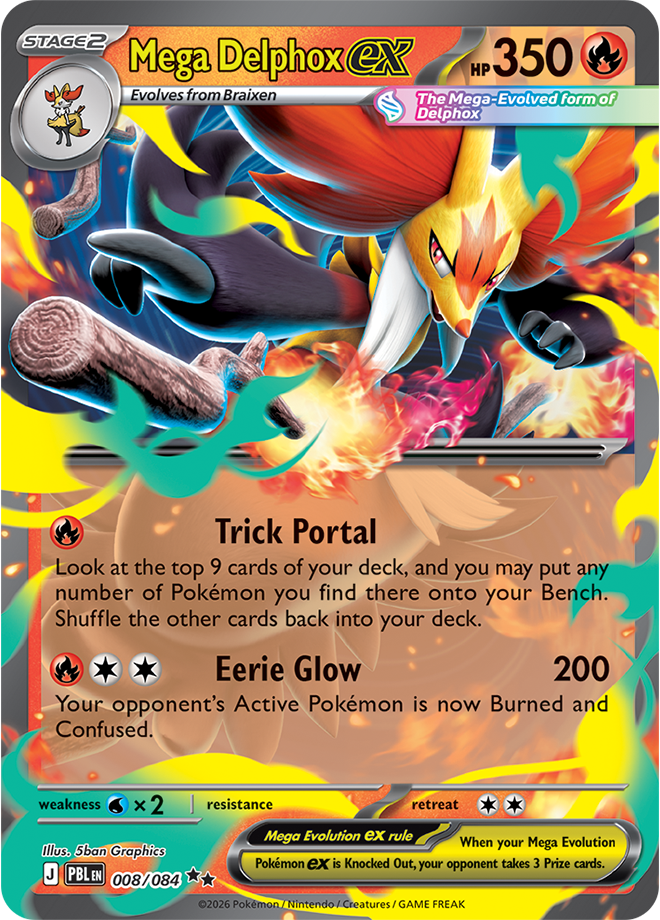 Mega Delphox ex, card 008 of 084
