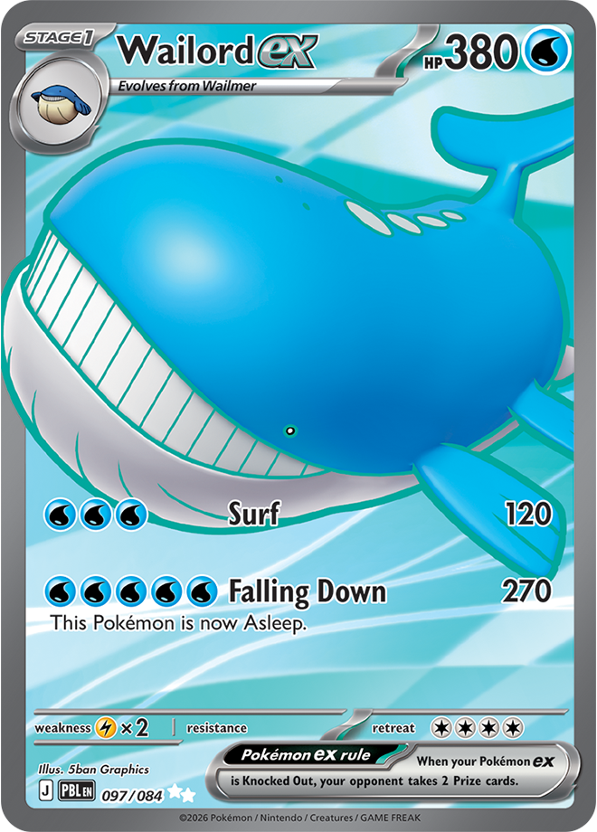 Wailord ex, card 097 of 084