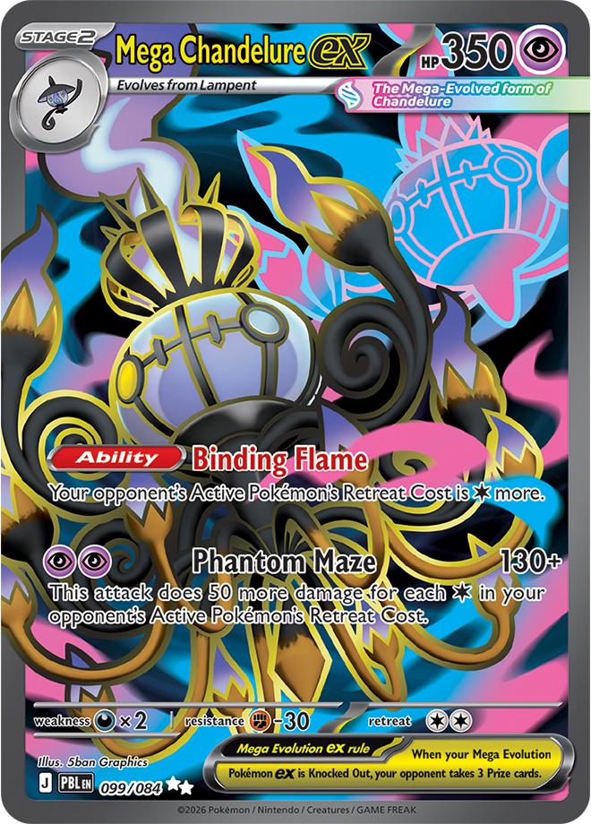 Mega Chandelure ex, card 099 of 084