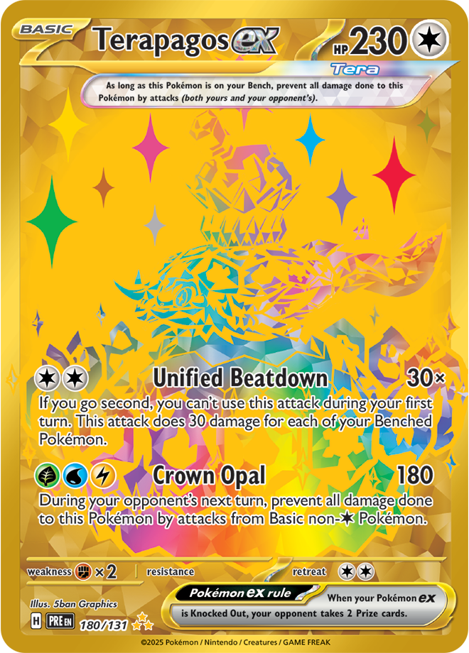 Terapagos EX Hyper Rare Prismatic Evolutions