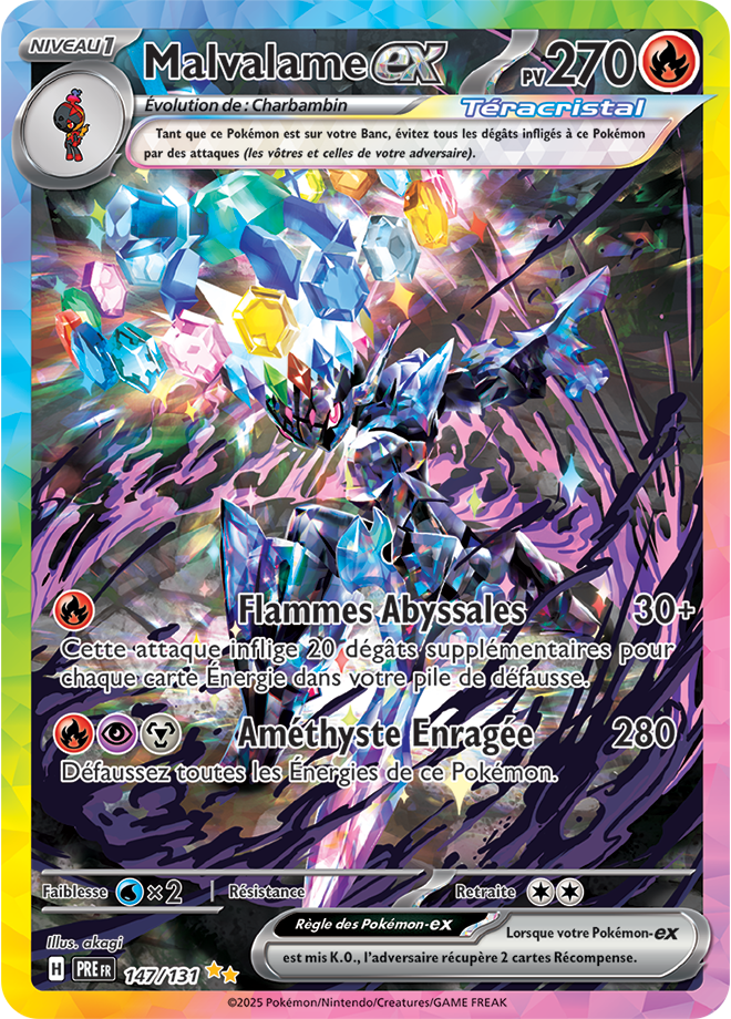 JCC Pokémon Miniboîte Écarlate Et Violette Évolutions Prismatiques Glaceon - 2 Boosters + Pièce