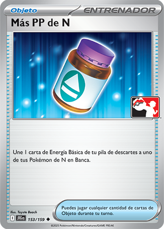 Carta de JCC Pokémon: Más PP de N