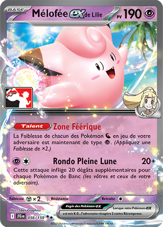 Carte du JCC Pokémon : Mélofée-ex de Lilie