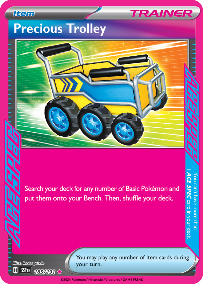 thumbnail interactive-video image 1 of Pokemon TCG Megaton Blower 182/191 – Surging Sparks ACE SPEC Holo Trainer Card (Near Mint) 1 of 3